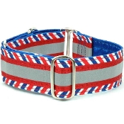 Patterned Ribbon Collars, 1.5" Wide, for Dogs over 45 lbs