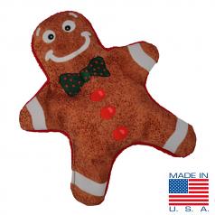 Dog Toy: Christmas Gingerbread Man Crinkle Cordura Dog Toy (no Squeaker)