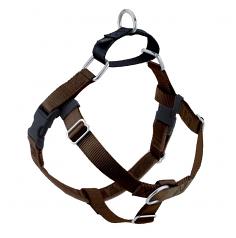 BROWN Freedom No-Pull Harness with Black Back Loop
