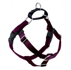 BURGUNDY (wine) Freedom No-Pull Harness with Black Back Loop