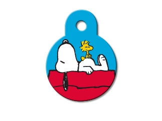 Snoopy House Large Bone ID Tag