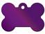 Engraved ID Tag:  Large Bone Shape Purple