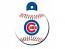 Engraved ID Tag:  Large Baseball Chicago Cubs