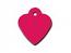 Engraved ID Tag:  Small Heart Shape Red