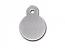 Engraved ID Tag:  Small Round Brushed Chrome