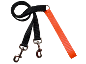 4-Configuration Freedom Training Leash: Matches Neon Orange Harn