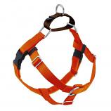 RUST (Pumpkin Orange) Freedom No-Pull Harness with Brown Back Loop (1" Width ONLY)