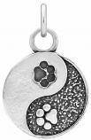 Yin and Yang Paw Pendant- Sterling Silver