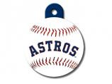 Engraved ID Tag:  Large Baseball Houston Astros