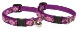 Lupine Cat Collar: Pattern Rose Garden with or without a bell