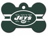Engraved ID Tag:  Large Bone Shape Football Jets