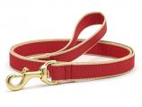 Red with Tan Bamboo Leash- 5/8" or 1"