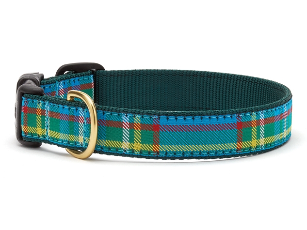 Dog Collars: 5/8" or 1" Wide Kendall Plaid Clip Collar