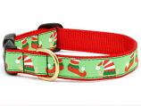 Dog Collars: 5/8" or 1" Wide Holiday, Christmas Elves Clip Collar