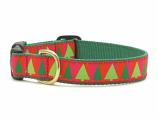 Dog Collars: 5/8" or 1" Wide Holiday, Christmas Festive Trees Clip Collar