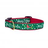 Dog Collars: 5/8" or 1" Wide Holiday, Christmas Merry Christmas Clip Collar or Leash