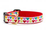 Dog Collars: 5/8" or 1" Wide Pop Hearts Collar