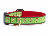 Dog Collars: 5/8" or 1" Wide Holiday, Christmas Candy Canes Clip Collar