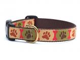 Dog Collars: 5/8" or 1" Wide Pawprints Clip Collar